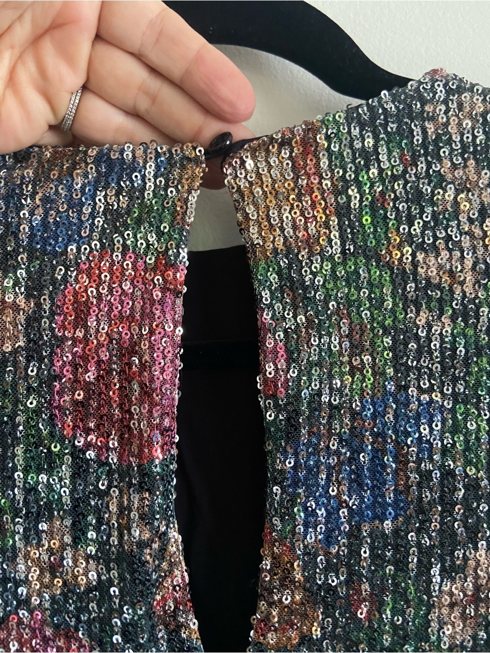 Sezane Nawel Mini Dress Sequin Sparkly Colorful Occasion Women's Size 4 - Picture 5 of 9